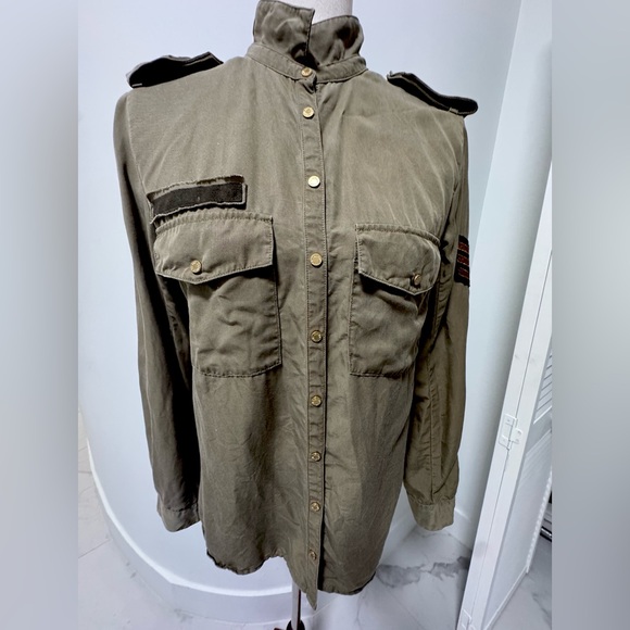 Zadig & Voltaire Tess Military Shirt GUC size M - Picture 4 of 15